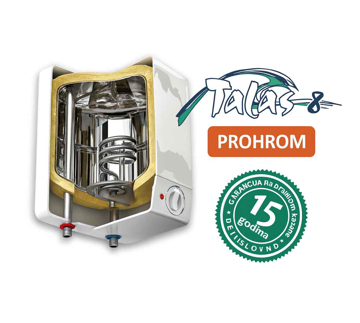 Slika Bojler ELIT Talas 8V prelivni INOX 8L visoka montaža 